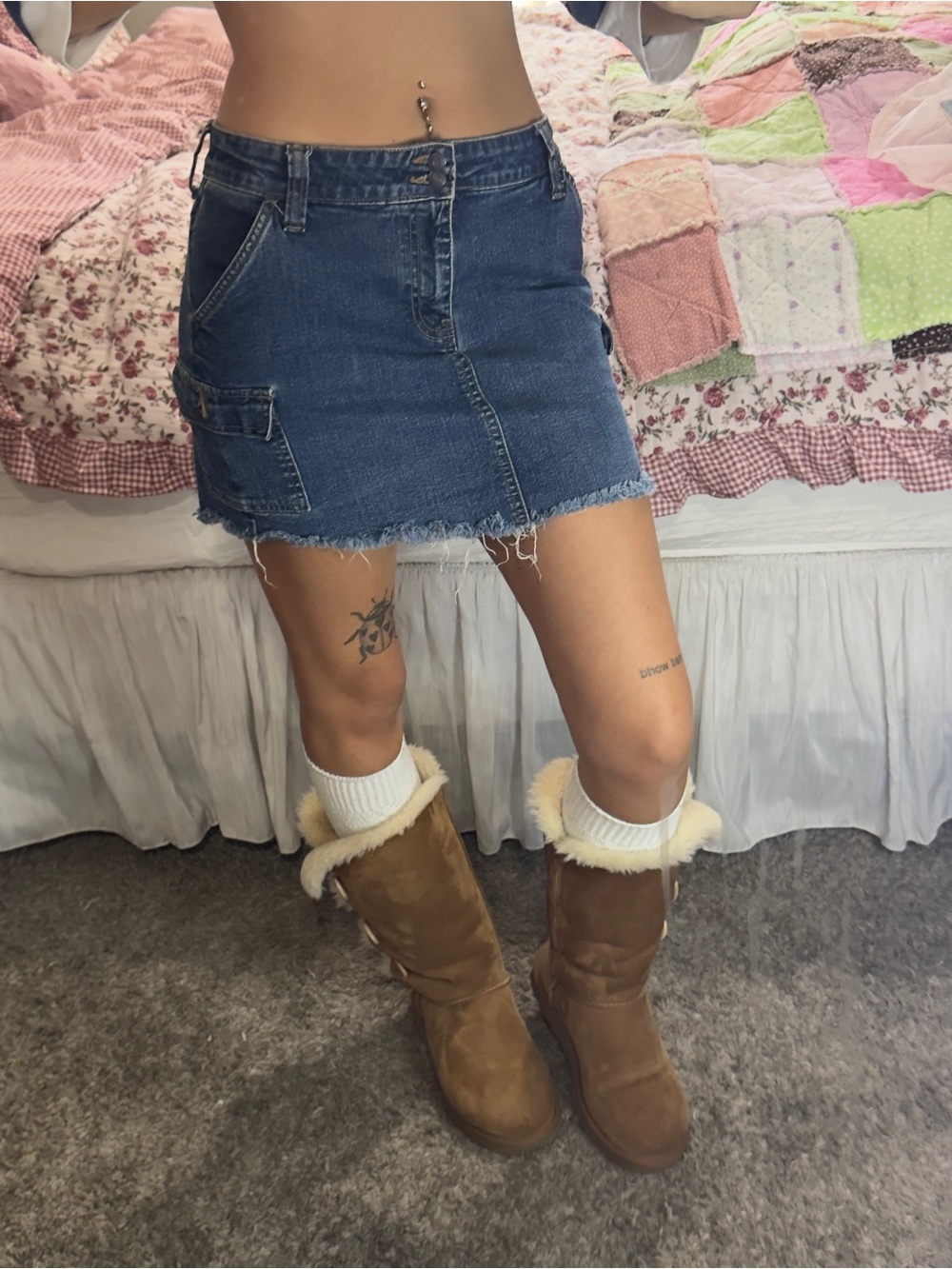 Vintage Old Navy Denim Mini Skirt - Blue